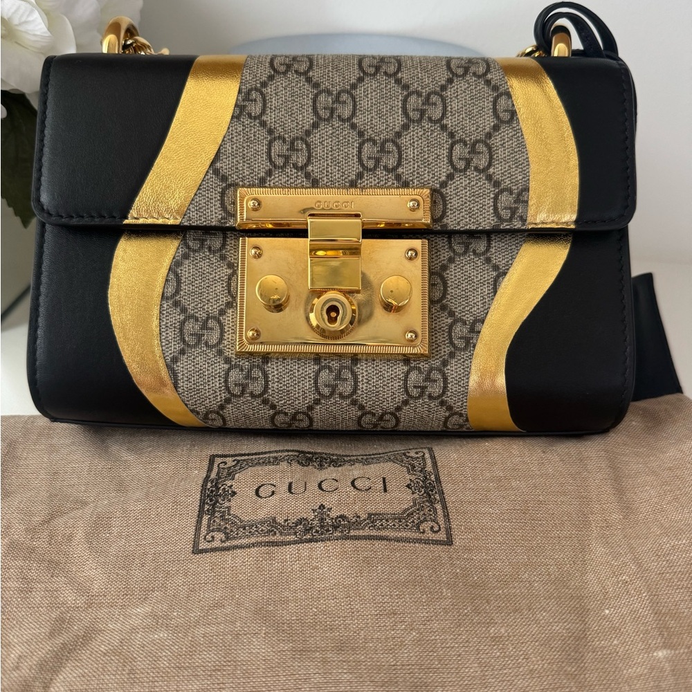 Gucci Black and Gold Crossbody Bag - Picture 4 of 16